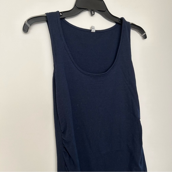 Ribbed Tank Dress in Navy Blue - Picture 5 of 11